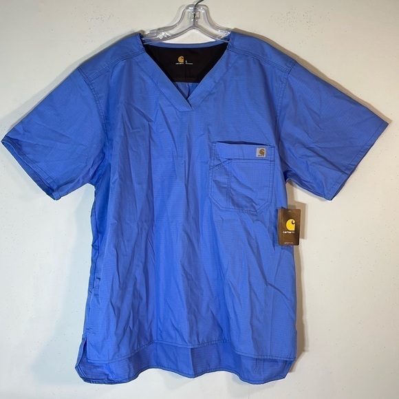 NWT. Carhartt Ripstop Surgical Shirt in Ceil Blue. Men’s Large. - Picture 2 of 16